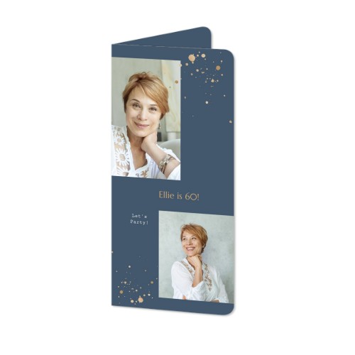 Folded Card Panoramic portrait rounded corners 9,3 x 19,6 cm