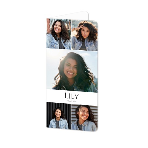 Folded Card Panoramic portrait rounded corners 9,3 x 19,6 cm