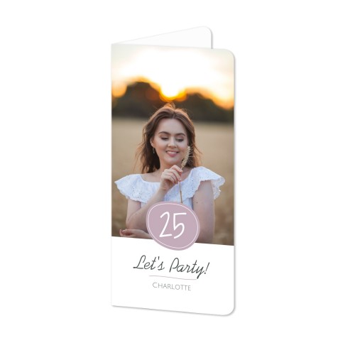 Folded Card Panoramic portrait rounded corners 9,3 x 19,6 cm