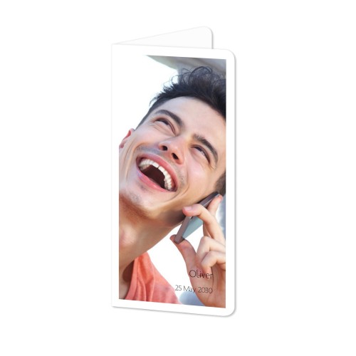 Folded Card Panoramic portrait rounded corners 9,3 x 19,6 cm