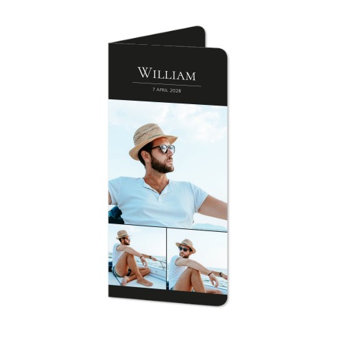 Folded Card Panoramic portrait rounded corners 9,3 x 19,6 cm