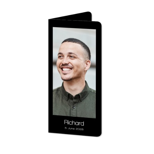 Folded Card Panoramic portrait rounded corners 9,3 x 19,6 cm