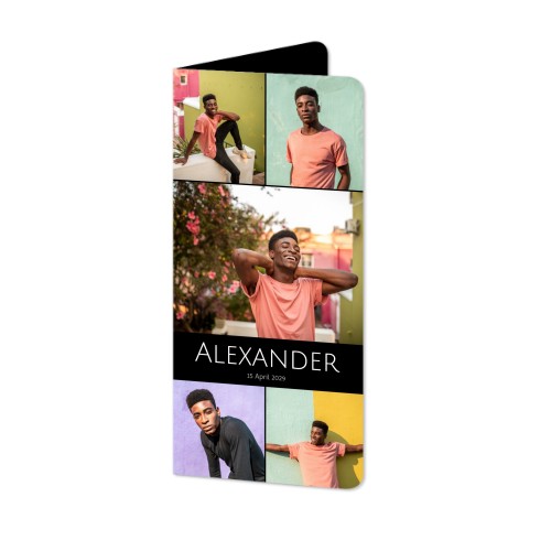 Folded Card Panoramic portrait rounded corners 9,3 x 19,6 cm