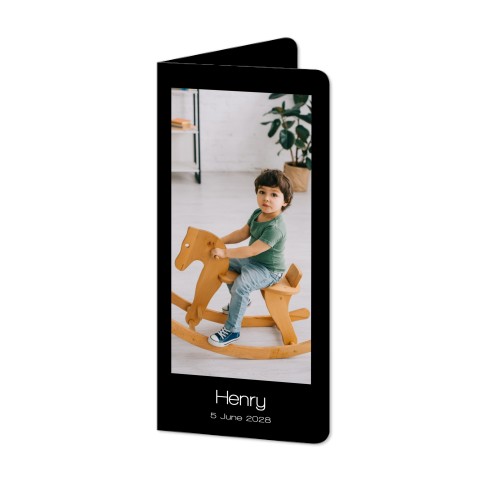 Folded Card Panoramic portrait rounded corners 9,3 x 19,6 cm