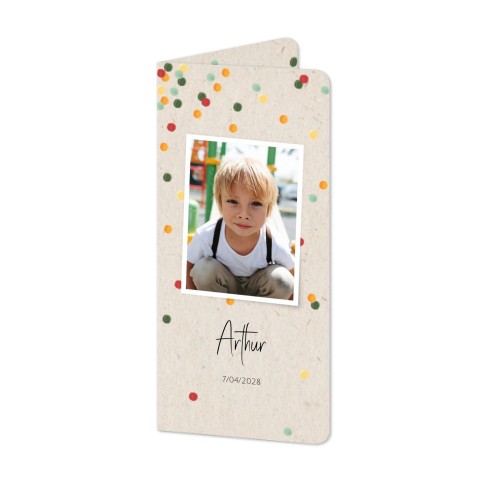 Folded Card Panoramic portrait rounded corners 9,3 x 19,6 cm