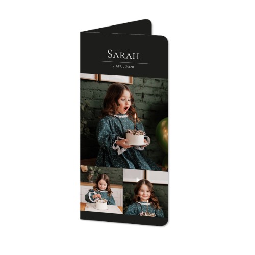 Folded Card Panoramic portrait rounded corners 9,3 x 19,6 cm