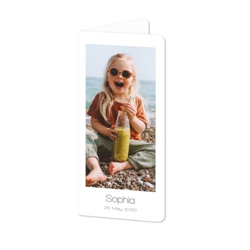 Folded Card Panoramic portrait rounded corners 9,3 x 19,6 cm