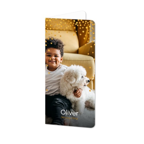 Folded Card Panoramic portrait rounded corners 9,3 x 19,6 cm
