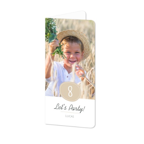 Folded Card Panoramic portrait rounded corners 9,3 x 19,6 cm