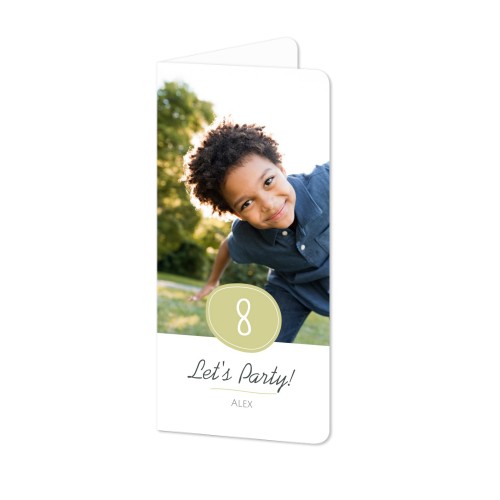 Folded Card Panoramic portrait rounded corners 9,3 x 19,6 cm