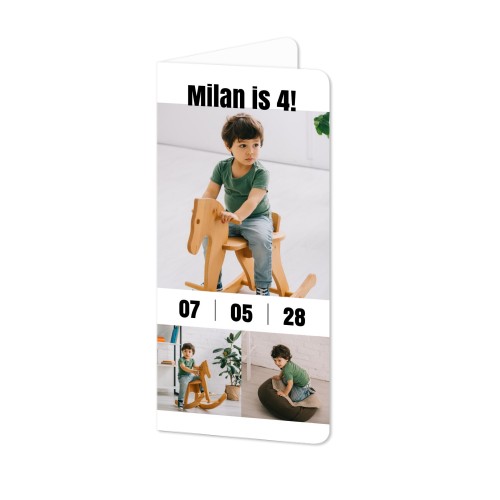 Doble Fotokort Pano stående runde hjørner 9,3 x 19,6 cm