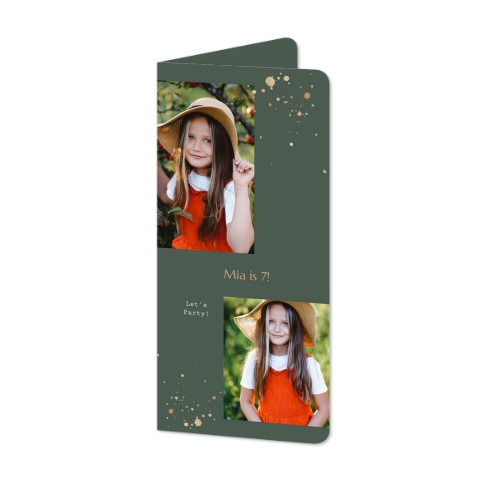 Folded Card Panoramic portrait rounded corners 9,3 x 19,6 cm