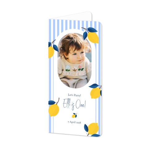 Folded Card Panoramic portrait rounded corners 9,3 x 19,6 cm