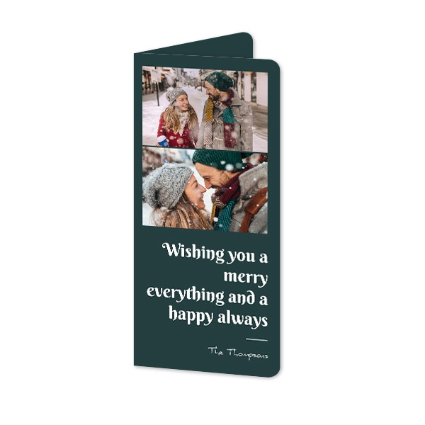 Folded Card Panoramic portrait rounded corners 9,3 x 19,6 cm