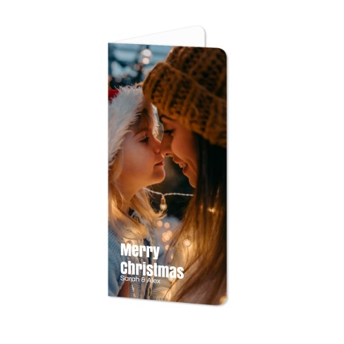 Folded Card Panoramic portrait rounded corners 9,3 x 19,6 cm