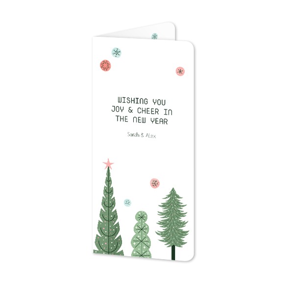 Gevouwen Kaart Panorama staand met ronde hoeken 9,3 x 19,6 cm Gevouwen Kaart Panorama staand met ronde hoeken 9,3 x 19,6 cm