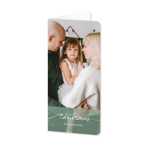 Folded Card Panoramic portrait rounded corners 9,3 x 19,6 cm