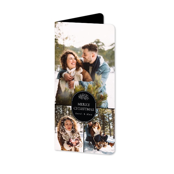 Folded Card Panoramic portrait rounded corners 9,3 x 19,6 cm