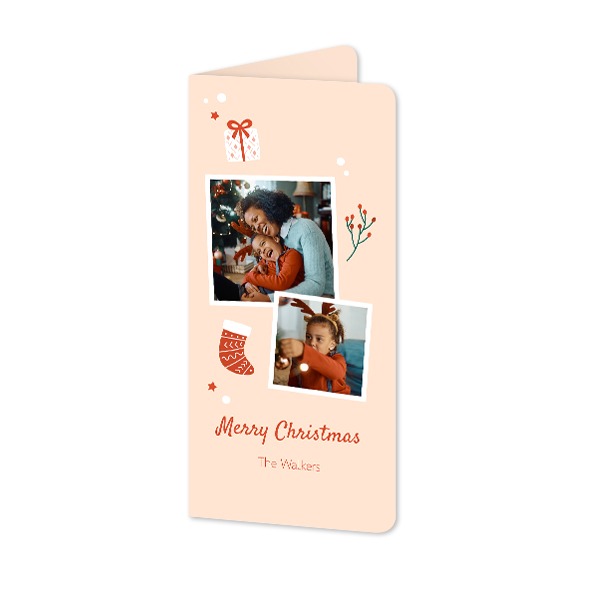 Folded Card Panoramic portrait rounded corners 9,3 x 19,6 cm