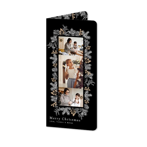 Gevouwen Kaart Panorama staand met ronde hoeken 9,3 x 19,6 cm Gevouwen Kaart Panorama staand met ronde hoeken 9,3 x 19,6 cm