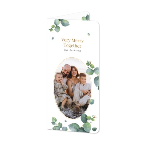Folded Card Panoramic portrait rounded corners 9,3 x 19,6 cm
