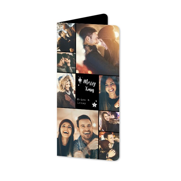 Folded Card Panoramic portrait rounded corners 9,3 x 19,6 cm