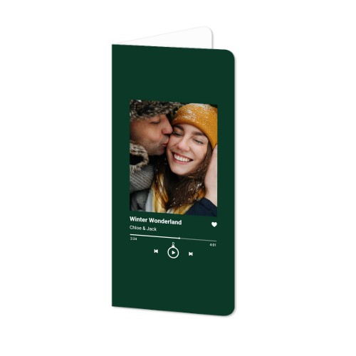 Folded Card Panoramic portrait rounded corners 9,3 x 19,6 cm