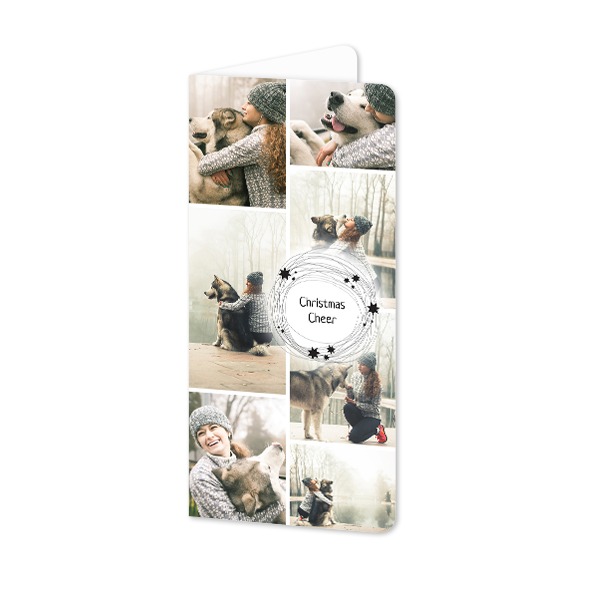 Folded Card Panoramic portrait rounded corners 9,3 x 19,6 cm