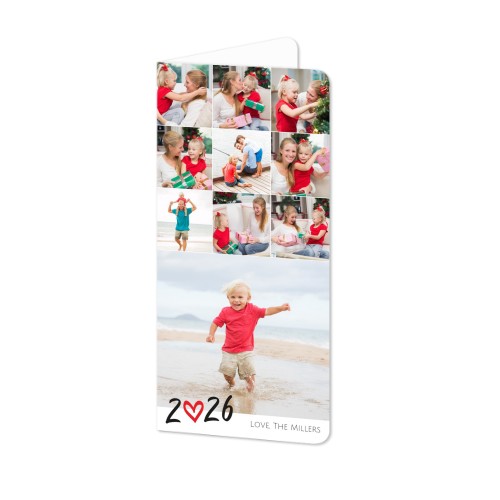 Faire-part 2 volets Pano portrait coins arrondis 9,3 x 19,6 cm