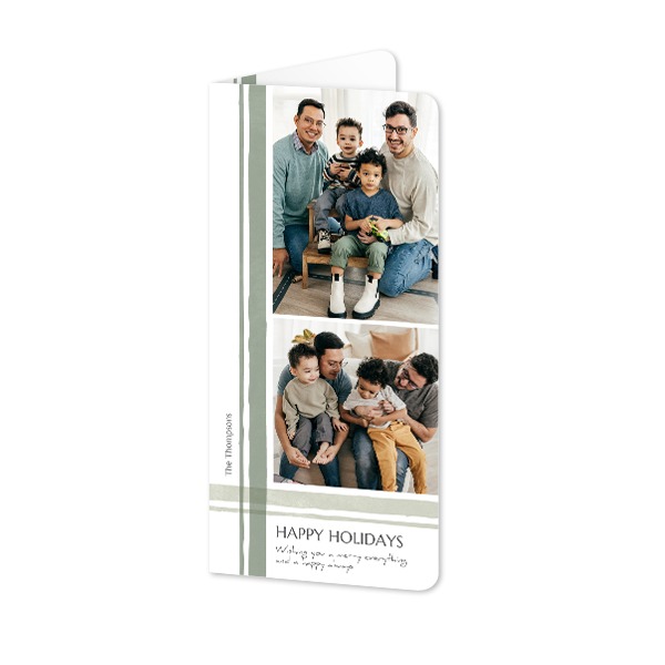 Folded Card Panoramic portrait rounded corners 9,3 x 19,6 cm