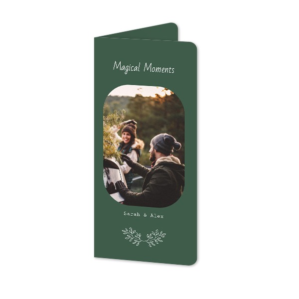 Folded Card Panoramic portrait rounded corners 9,3 x 19,6 cm