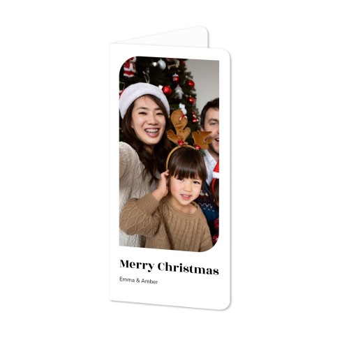 Folded Card Panoramic portrait rounded corners 9,3 x 19,6 cm