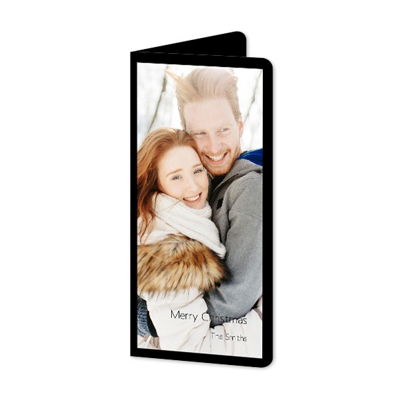 Faire-part 2 volets Pano portrait coins arrondis 9,3 x 19,6 cm