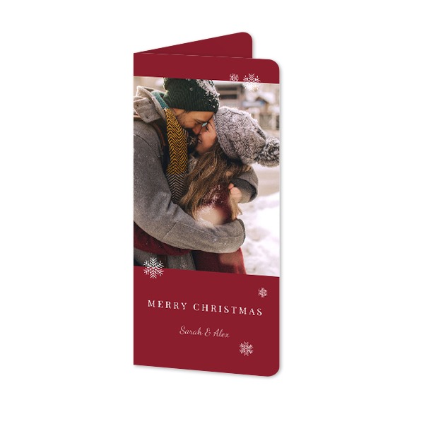 Folded Card Panoramic portrait rounded corners 9,3 x 19,6 cm