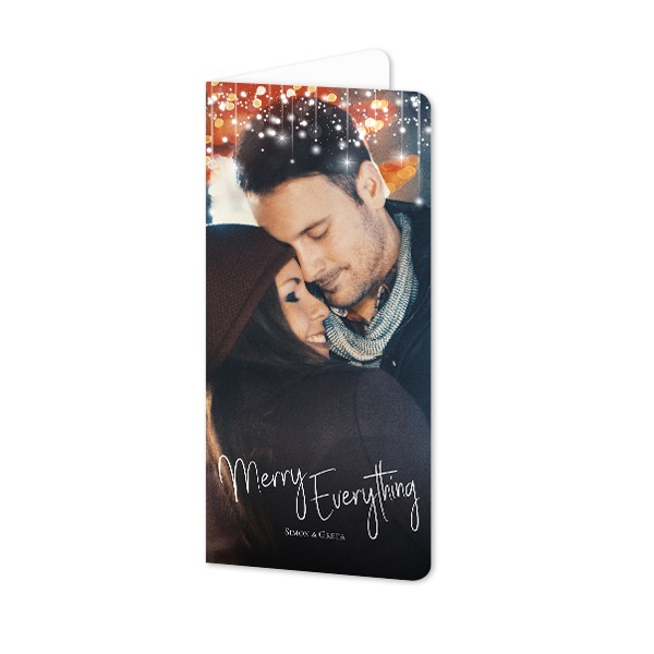 Folded Card Panoramic portrait rounded corners 9,3 x 19,6 cm