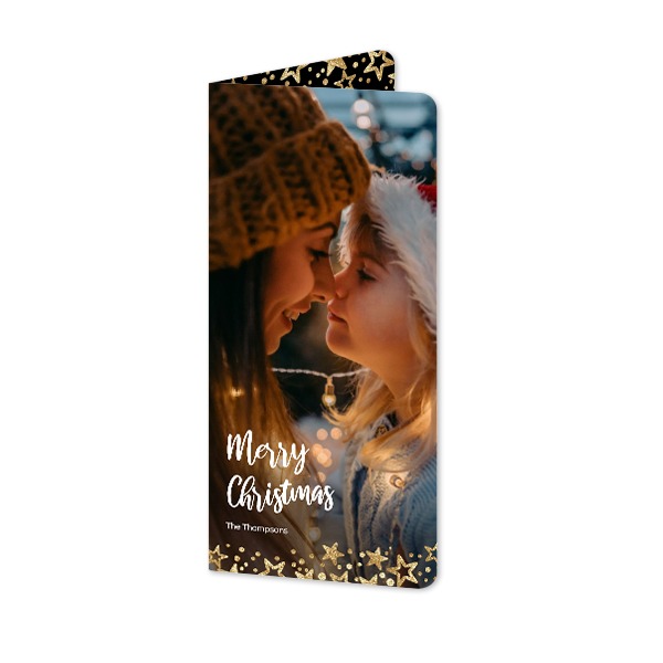 Folded Card Panoramic portrait rounded corners 9,3 x 19,6 cm