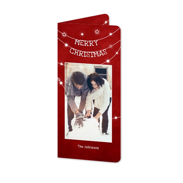 Doble Fotokort Pano stående runde hjørner 9,3 x 19,6 cm