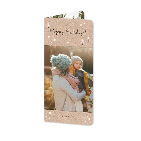 Folded Card Panoramic portrait rounded corners 9,3 x 19,6 cm