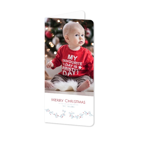 Falt-Grusskarte Pano Hochformat mit abgerundeten Ecken 9,3 x 19,6 cm