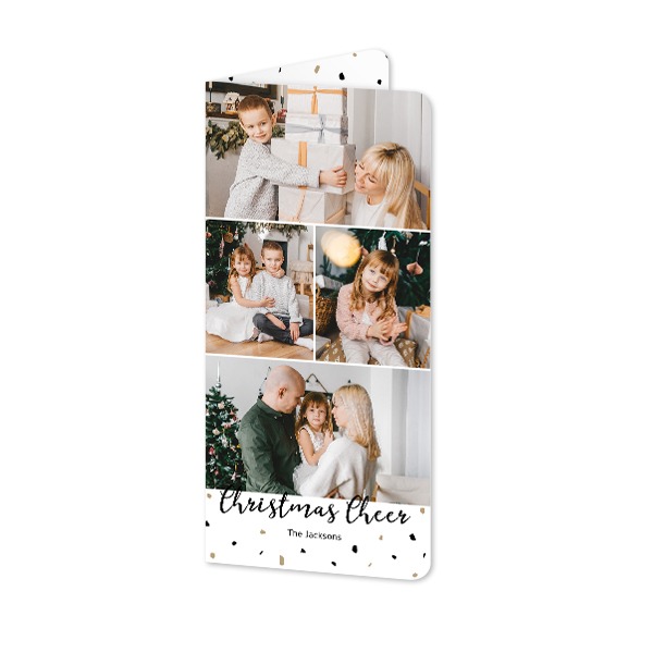 Folded Card Panoramic portrait rounded corners 9,3 x 19,6 cm