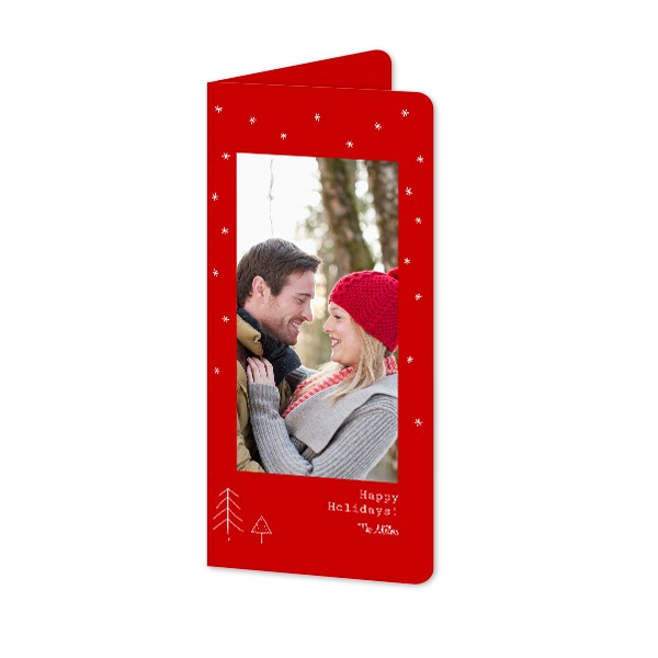 Folded Card Panoramic portrait rounded corners 9,3 x 19,6 cm