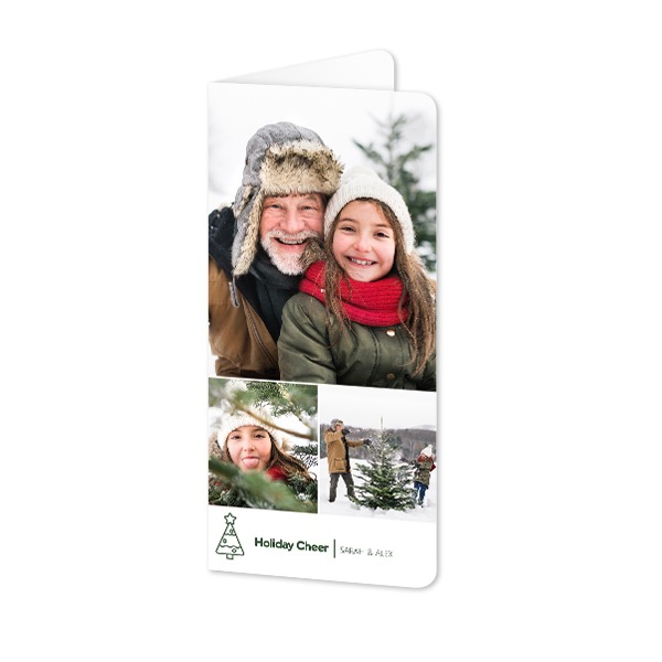 Folded Card Panoramic portrait rounded corners 9,3 x 19,6 cm