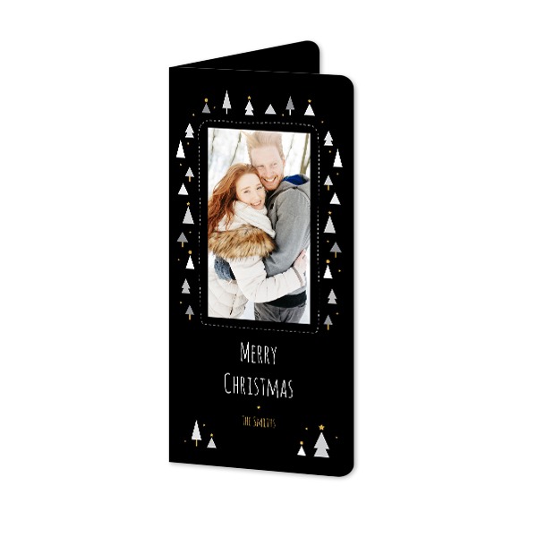 Folded Card Panoramic portrait rounded corners 9,3 x 19,6 cm