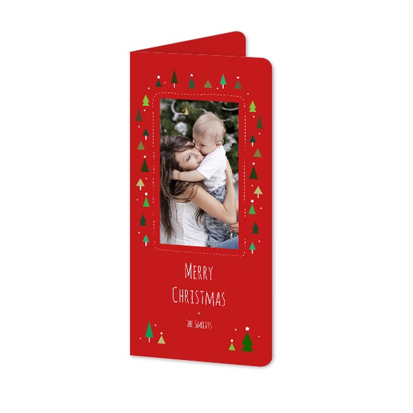 Folded Card Panoramic portrait rounded corners 9,3 x 19,6 cm