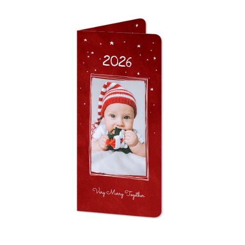 Folded Card Panoramic portrait rounded corners 9,3 x 19,6 cm