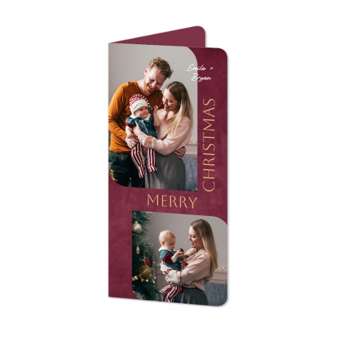 Falt-Grusskarte Pano Hochformat mit abgerundeten Ecken 9,3 x 19,6 cm