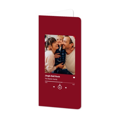 Faire-part 2 volets Pano portrait coins arrondis 9,3 x 19,6 cm