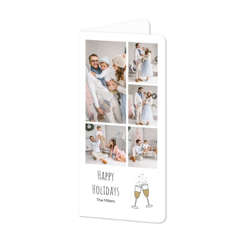 Folded Card Panoramic portrait rounded corners 9,3 x 19,6 cm