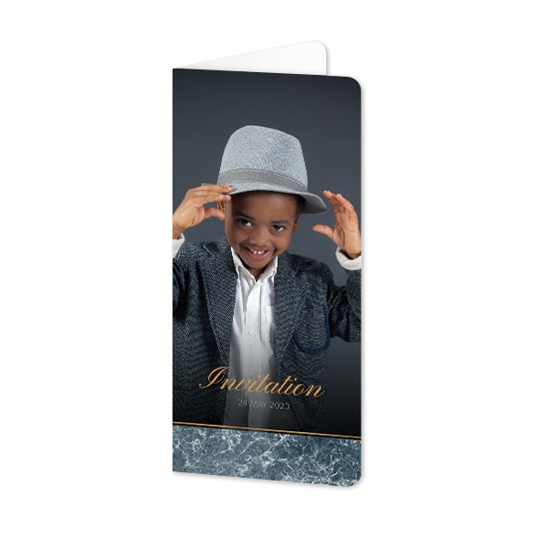 Folded Card Panoramic portrait rounded corners 9,3 x 19,6 cm