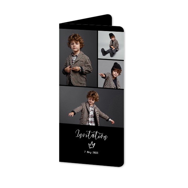 Folded Card Panoramic portrait rounded corners 9,3 x 19,6 cm